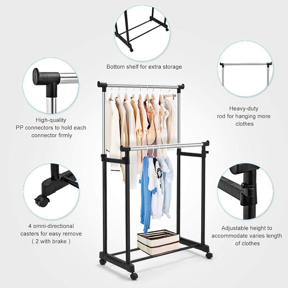 Double Pole Cloth Rack
