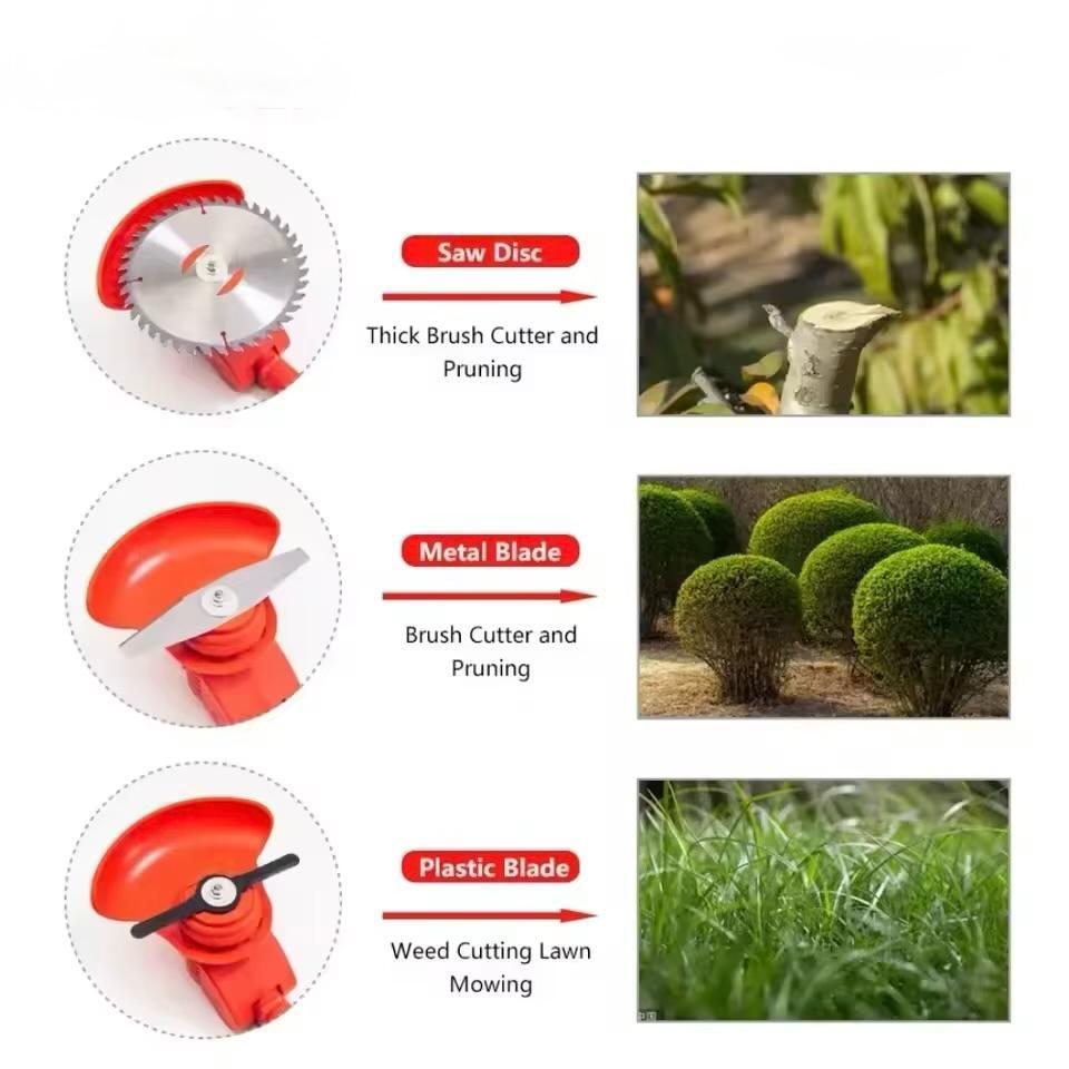 Cordless Rechargeable Grass Trimmer With 2 Batteries