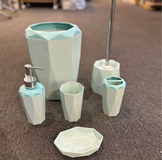 6pcs Bathroom Set - Plastic