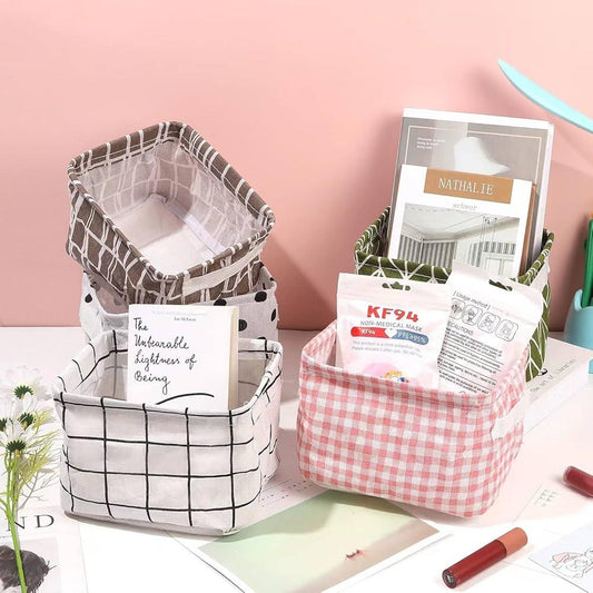 Folding Canvas Basket Organizer