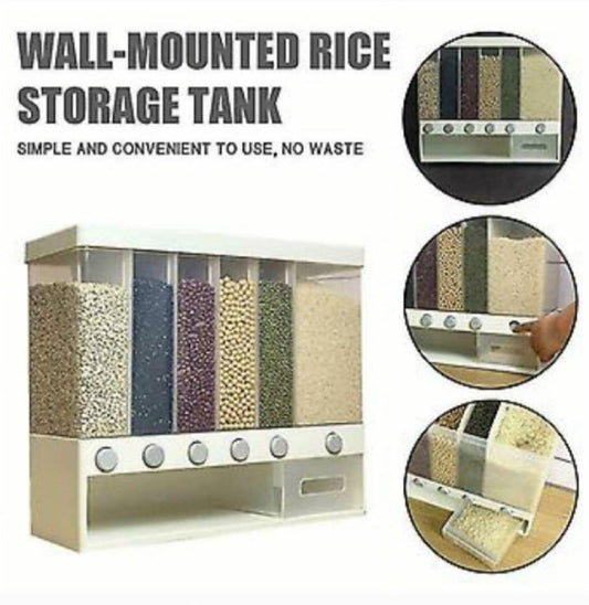 6 in 1 Cereal, Rice Dispenser Bucket