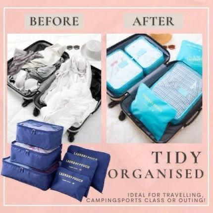 6pc Travel Bag Organizer Set