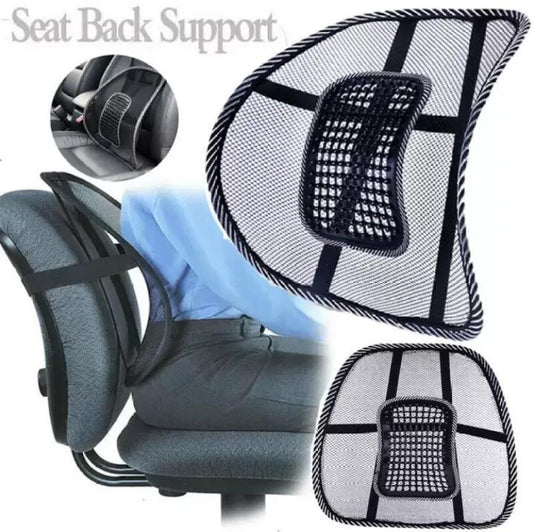 Lumbar Chair Supporter Breathable Mesh Massage Beads