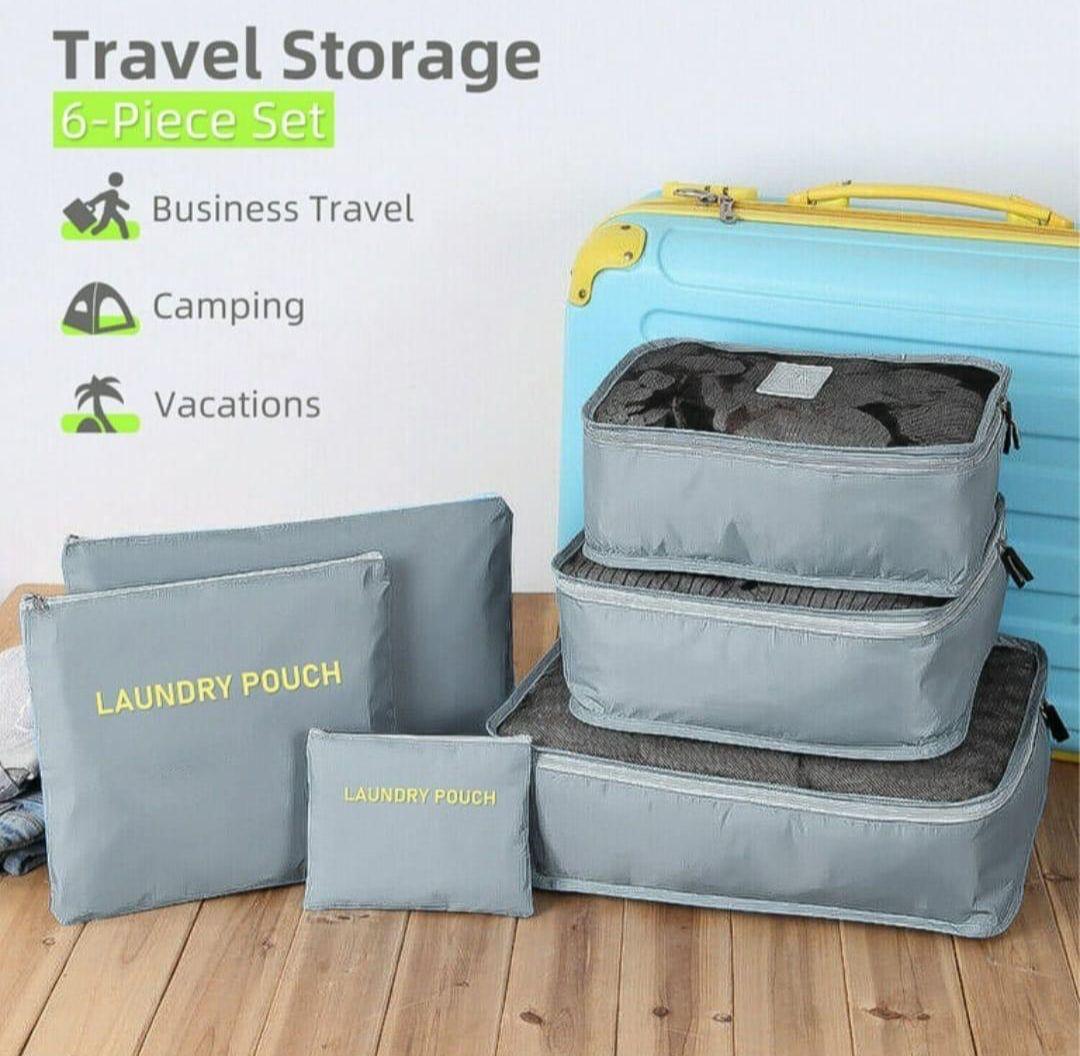 6pc Travel Bag Organizer Set