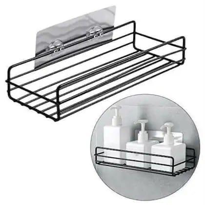 Adhesive Rectangle Storage Shelf For Bathroom, Kitchen