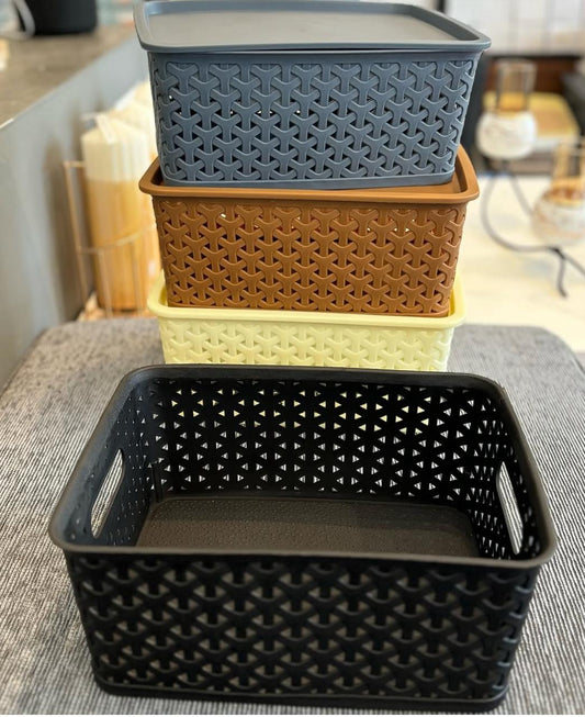 Multi-purpose small basket with lid