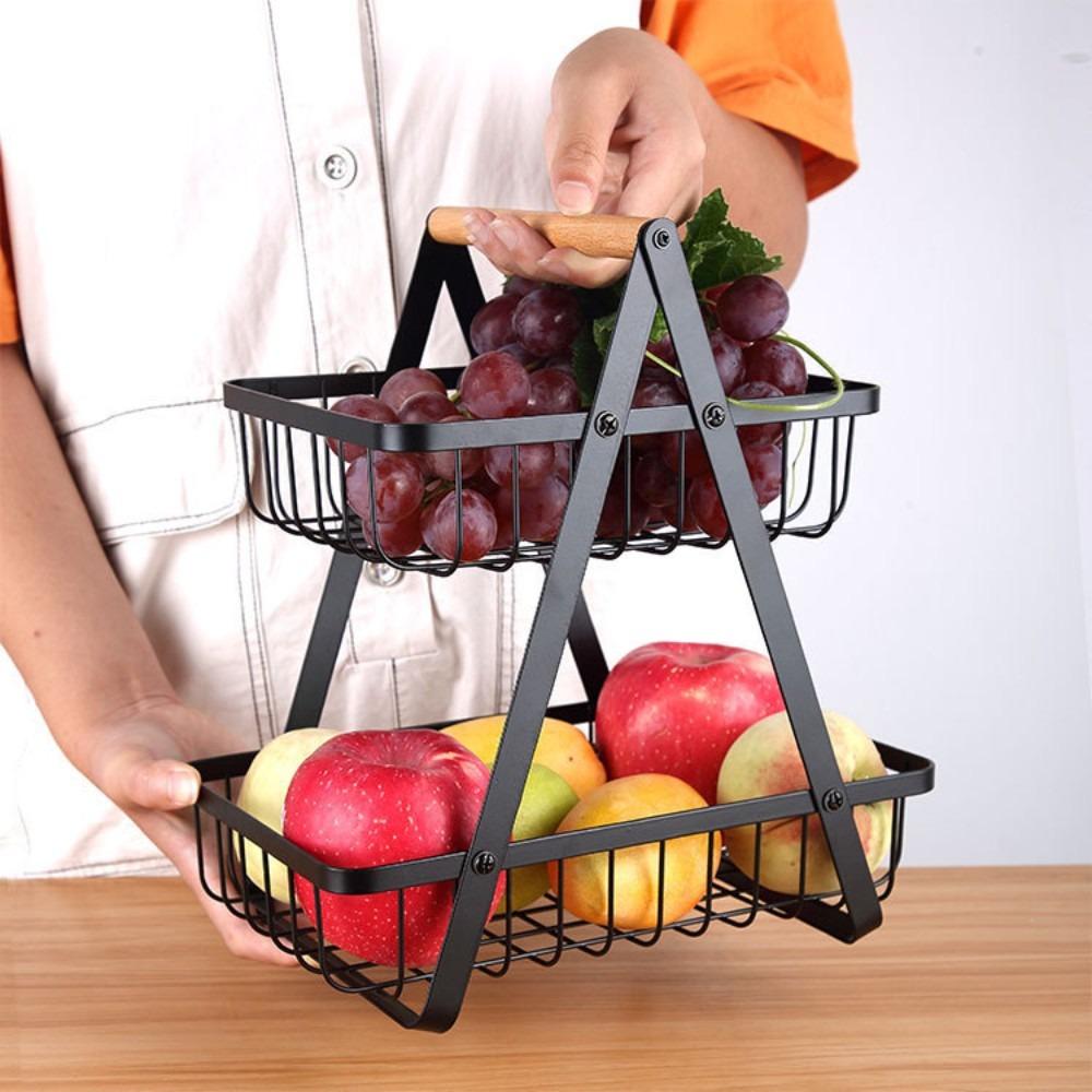 2 tier multipurpose iron basket